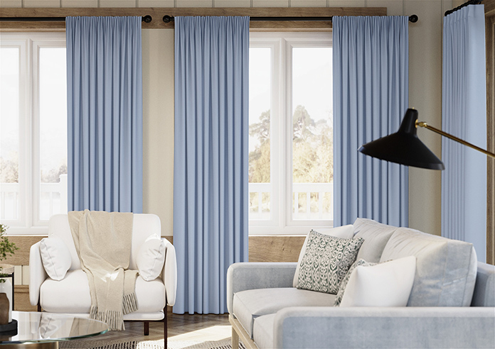 Menton, Tranquil Blue - Made to Measure Curtains - Image 3